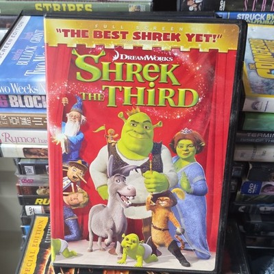 dreamworks shrek the third dvd full screen tall/dvd case family animated comedy
