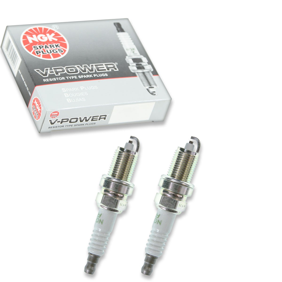 2 pc NGK 1041 ZFR6A-11 V-Power Spark Plugs for XS5224 QJ20CR11 QJ20CR-11 hw