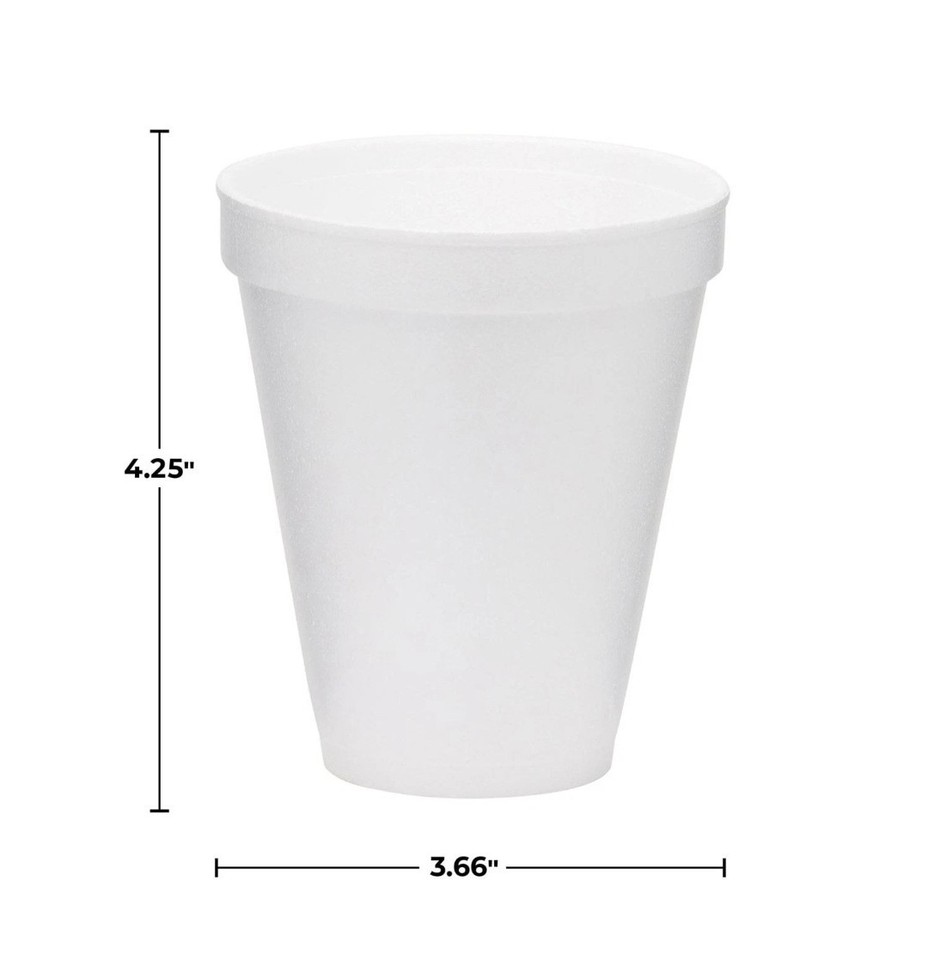 WinCup 12 oz (355 mL) Foam Cups Round C12A Consumer 1000 ct 18 Series ...