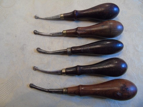 5 H F Osborne  Vintage Leather Working Tools Pricking Wheels, As Is