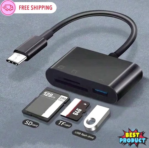 Typ-C 3W1 Czytnik kart SD/TF OTG Adapter USB Flash Drive w zestawie Wielofunkcyjny - Film 1 z 1