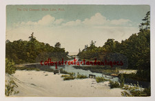 THE OLD CHANNEL White Lake, Michigan vintage postcard, postmarked 1910