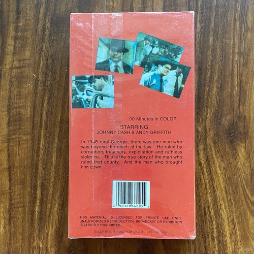 RARE Last Blood VHS Johnny Cash Andy Griffith, NEW, Sealed, 1994 ACM Video - Picture 2 of 6