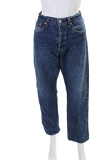 Levis Womens Cotton Button Wide Leg Denim Med Wash Jeans Blue Size EUR 32