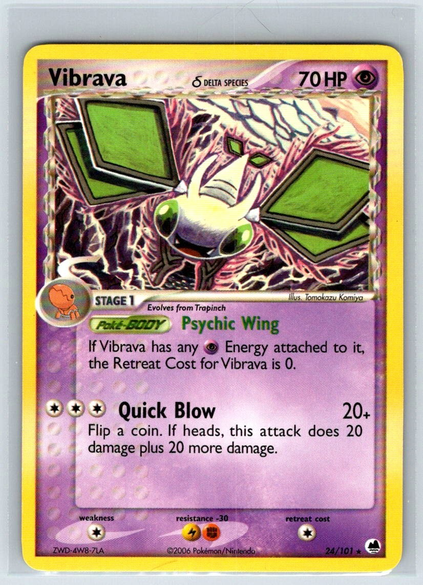 Vibrava-(Delta Species)24/101 Dragon Frontiers Regular NM/LP Tomokazu Komiya Art