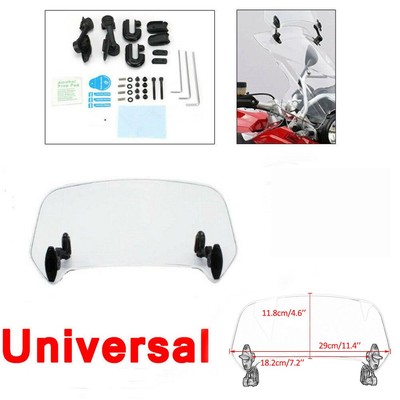 Universal Motorcycle Clip On Windshield Extension Spoiler Deflector Motorcycle