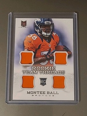2013 Panini Momentum Rookie Team Threads Quad Materials /299 Montee Ball RC