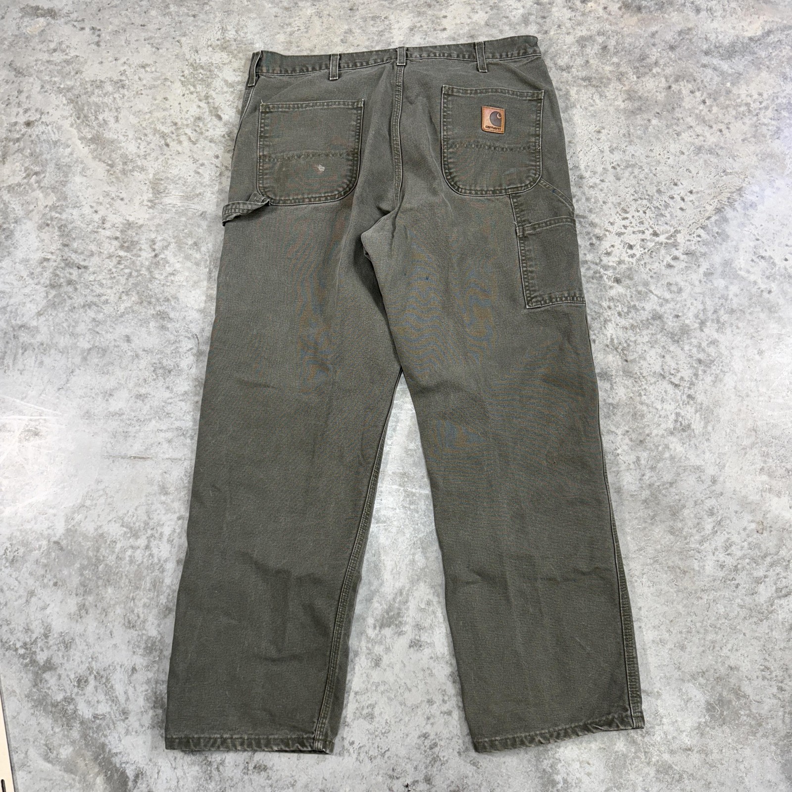 Carhartt Pants Mens 40x32 Green Workwear Double Knee Utility Canvas Carpenter