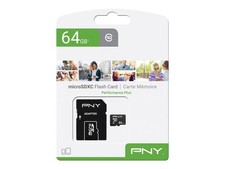 PNY Performance Plus 64GB MicroSDXC Class 10 Black microSDXC P-SDU64G10PPL-GE