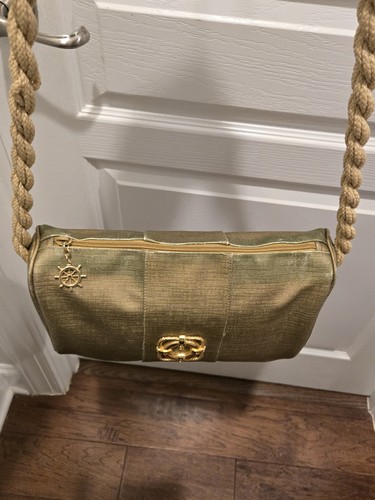 RODO Italy Leather Shoulder Bag Golden Logo - Picture 8 of 13