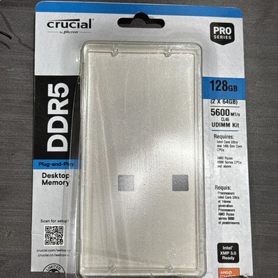 Crucial - PRO DDR5 128GB (2x64gb) 5600 MHz CL46 UDIMM RAM KIT USA