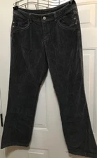 Women’s Gitano Gray Corduroy Pants - Soft Fabric - Size 12