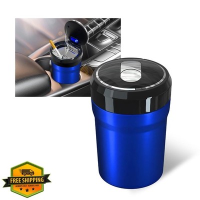 YTFRL Car Ashtray Blue Large, LED Light