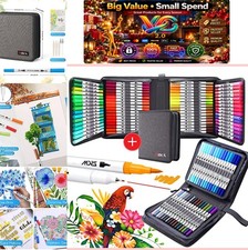 ZSCM 100 Colors Duo Tip Brush Markers Art Pen Set Fine Brush Tip Watercolor
