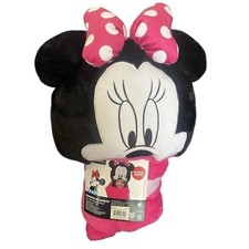 Kids Disney Minnie Mouse Plush Hooded Blanket Throw 30in x 50in NEW
