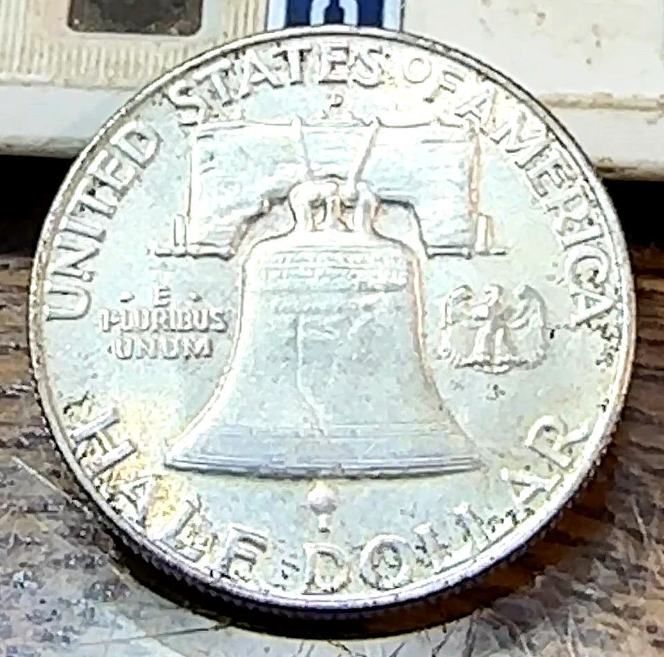 1959 Franklin Half Dollar Nice Original Near White Gem BU FBL CHRC - Image 2 of 2