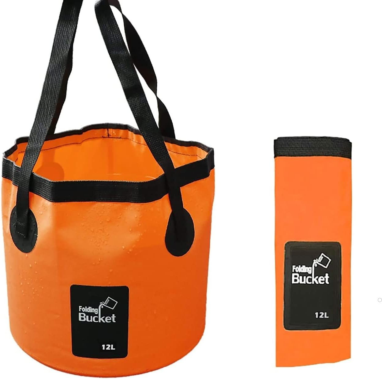 Folding Water Bucket, 12L Portable Collapsible Bucket Camping Storage Container