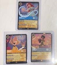 Lorcana Hyperia City Legendary Princess lot of 3 Ariel Aurora Tiana TCG NM
