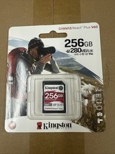 Kingston Canvas React Plus 256GB SDXC Card SDR2/256GB UHS-II NEW SEALED      