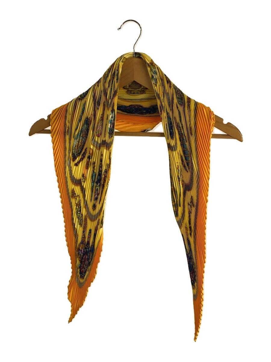 Vintage HERMES Qu'importe le flacon Silk Scarf Yellow All Over Print Rare