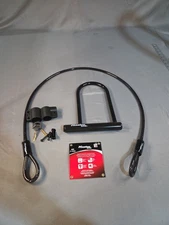 MASTER LOCK Bike Lock 7.25" U LOCK,LOOPED END CABLE 7-1/4 "U LOCK 