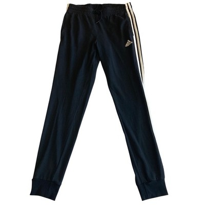 Adidas Essentials Joggers Men S 2 Pocket 3-Stripe Black White Athletic Sweatpant
