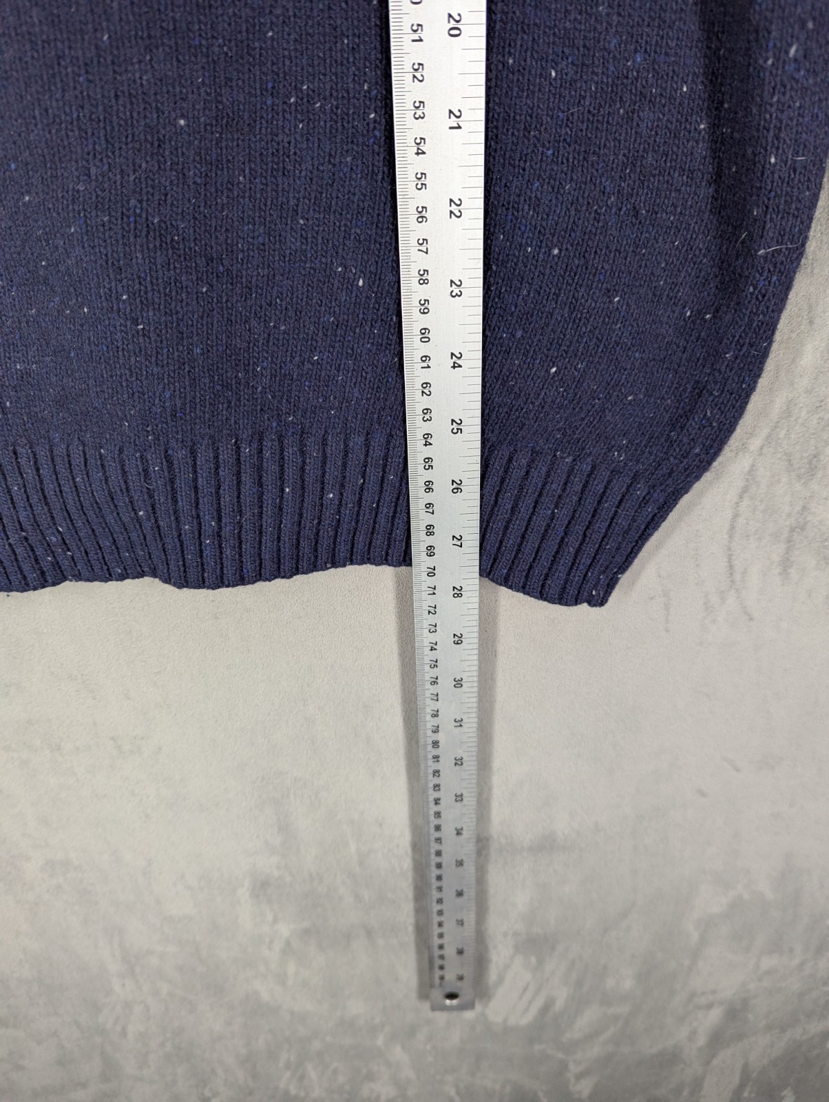 Ted Baker Jumper Lamb Wool Blend Blue Fair Isle Speckled Shawl Collar Large (4) image 9