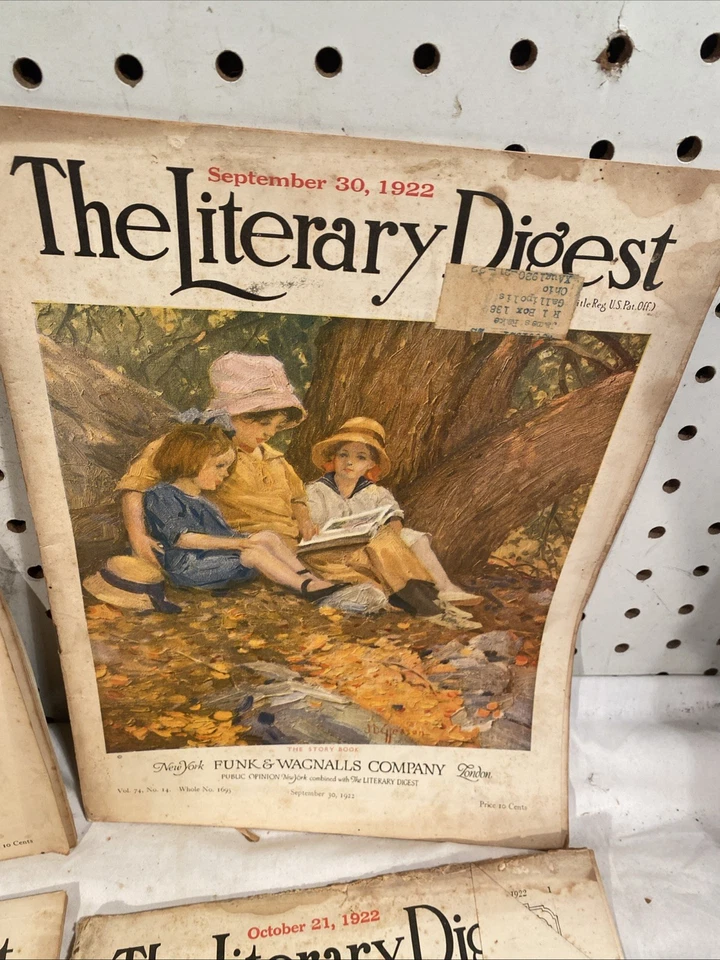 1922 Literary Digest Lot Of 4 Public Opinion Funk Wagnalls September October - Image 4 of 4