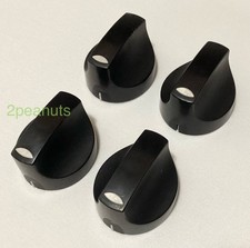 Set of 4 black Kenmore burner control knobs part  316121619 stove range