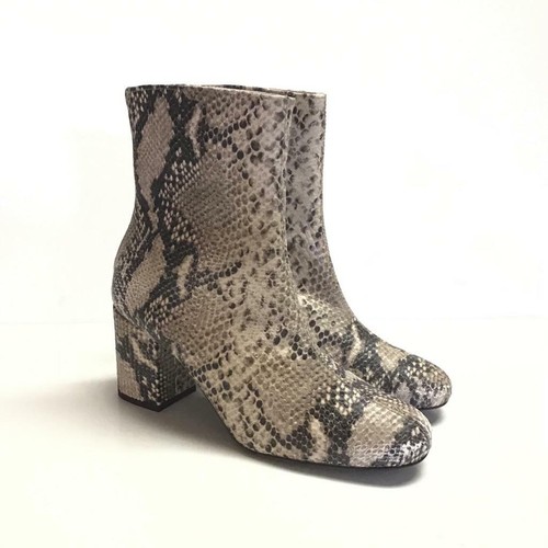 taupe snakeskin boots