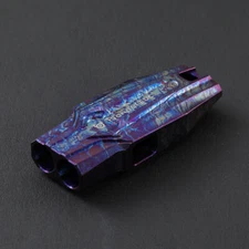 120DB Titanium Alloy Double Tube Whistle Outdoor Survival EDC SOS High Frequency