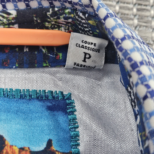 Robert Graham Mens Dress Shirt Long Sleeve Small Blue Plaid - Picture 8 of 12