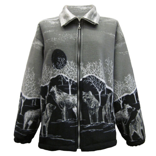 New Womens Double Fleece Animal Print Jacket With Pockets Soft & Warm - Picture 2 of 34