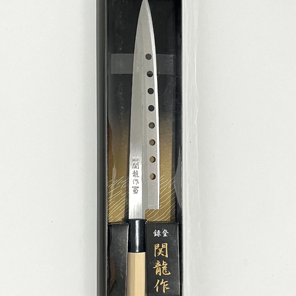 Cuchillo de cocina japonés Sashimi Sushi Chef hoja de un solo filo de 8" Seki Ryu Japón Foto 2 de 4