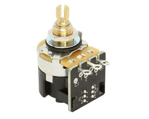 Genuine CTS 250k Split Shaft Audio Taper Push-Pull Guitar Pot US Fine Spline - Bild 1 von 3