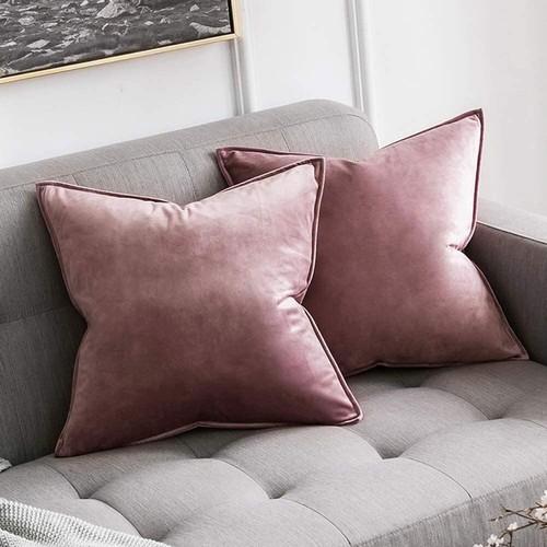 Federa cuscino US 16" 18" 20" 24" velluto tinta unita decorazione casa divano letto - Foto 38 di 40