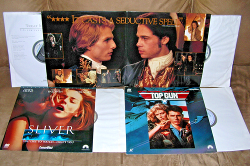 LASERDISC LOT- INTERVIEW WITH THE VAMPIRE, TOP GUN, SLIVER TOM CRUISE, BRAD PITT