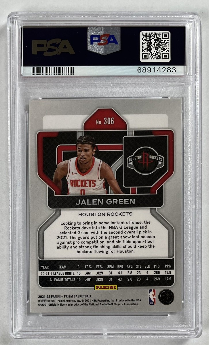 21-22 Prizm choice Jalen Green RC PSA9
