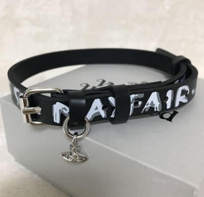 Vivienne Westwood Orb Choker Necklace Bracelet Leather Black