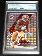 2020 Panini Mosaic Brandon Aiyuk signed RC, San Francisco 49ers, AUTO, PSA/DNA