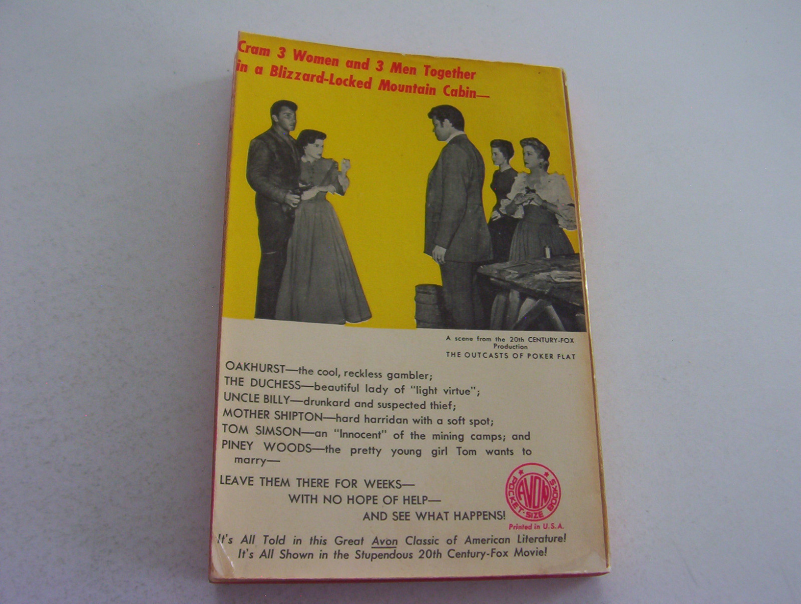 OUTCASTS OF POKER FLAT 1952 BRET HARTE SENSATIONAL EARLY MOVIE TIE-IN ...