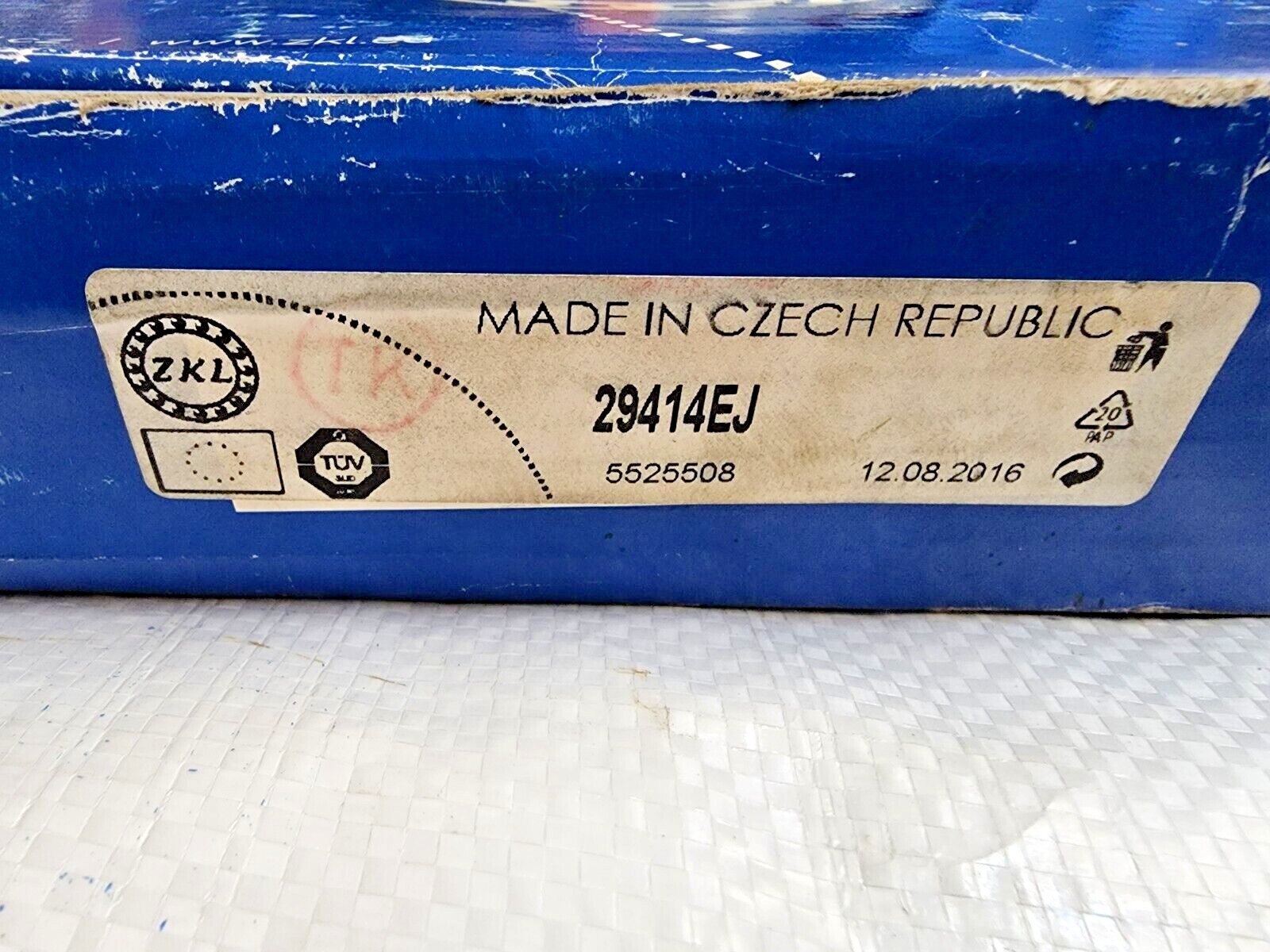 29414EJ Spherical Roller Thrust Steel Cage Bearing 70x150x48 NEW ZKL CZECH 29414