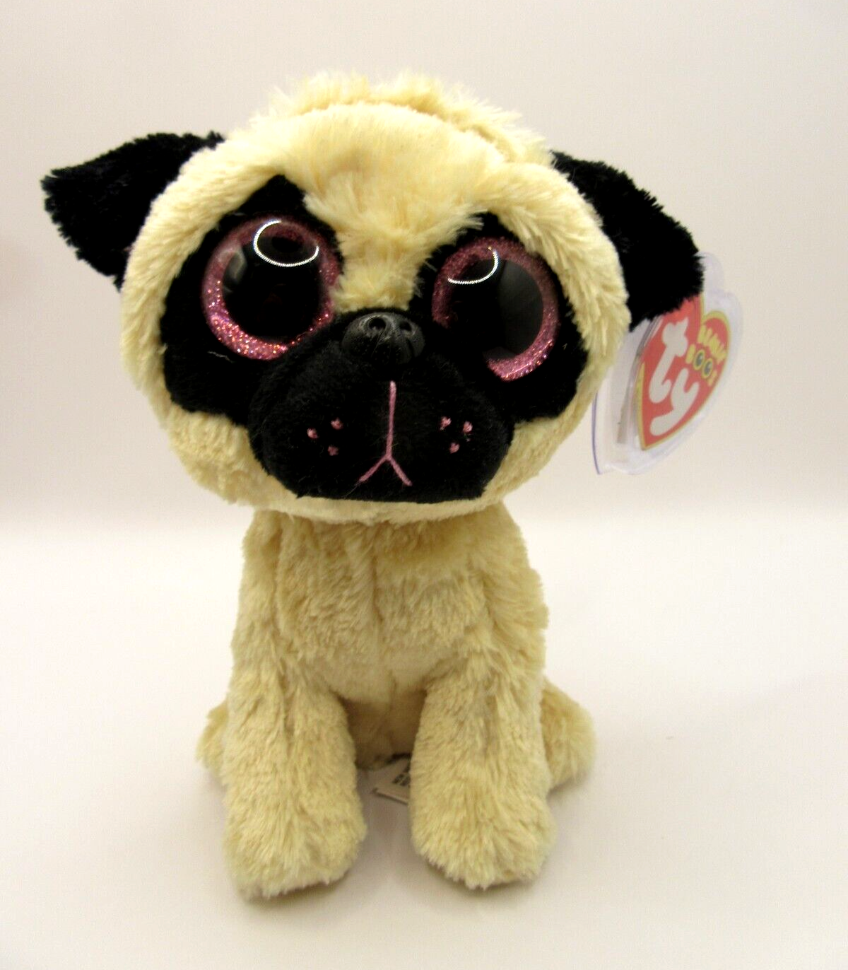 TY BEANIE BOOS - PUGSLY - PUG DOG  - 360796 - MINT CONDITION