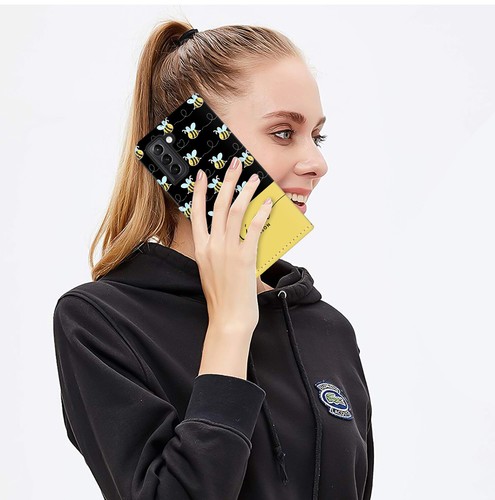 Stand Wallet Leather For Samsung Galaxy S23 S22 S24 Personalised Phone Bee Cover - Picture 77 of 100