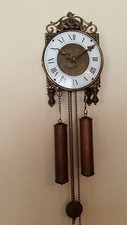 VINTAGE BRASS LANTERN BRACKET WALL CLOCK - CH...