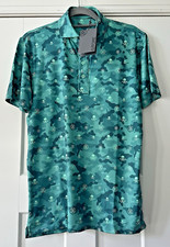 G/Fore G4 NWT Men's Small Polo Shirt Green Skull  Tees Camo G4MS23K060 NWT 120