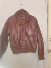 GIACCA IN PELLE IMBOTTITA TRAPUNTATA MARRONE/MARRONE VINTAGE RETRÒ DI HEELI TAGLIA SMALL 36 CH