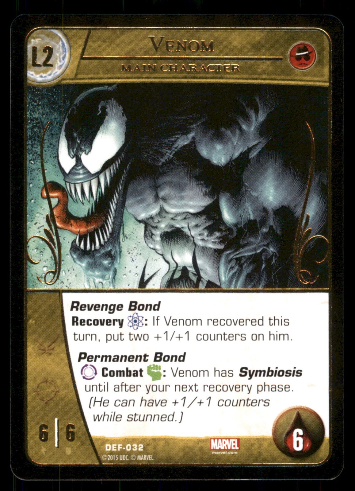Venom DEF-032 2015 VS System Gold Accents Trading Card TCG CCG