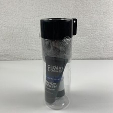 Cedar Sage 4-In-1 Nourishing Body Wash Hydrating Lotion Bath Sponge Bottle 6172