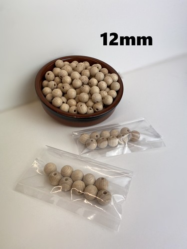 12 mm Naturholz Perlen 45 Stück andere Größen verfügbar - Bild 2 von 2